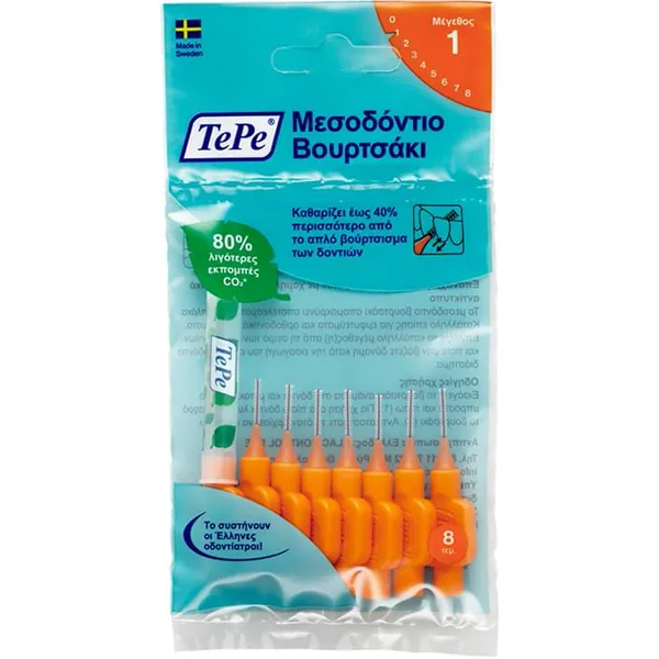 Tepe Original Size 1 Interdental Brushes 0.45 mm 8 pieces